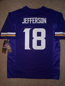 *IRREGULAR* Vikings JUSTIN JEFFERSON nfl Jersey YOUTH KIDS BOYS (L-LARGE 14-16) - Picture 1 of 3