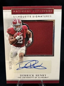 Derrick Henry 2017 National Treasures Collegiate Silhouette Auto Signatures/25 - Imagen 1 de 2