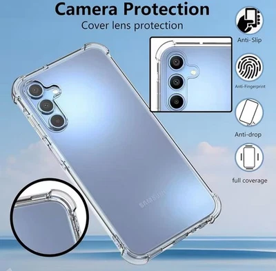 Shockproof Clear Silicone Soft Case For Samsung A17 5G A05 A55 A54 A53 A52 S25 - Image 1 of 4