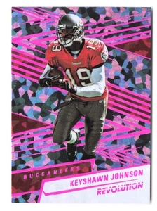 2025 Panini Revolution Keyshawn Johnson #24 Holo Red Cracked Ice /35 Buccaneers - Picture 1 of 2