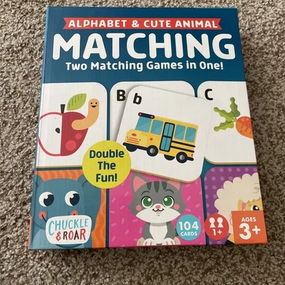 NEW Matching Game Alphabet & Cute Animal 2 Games in One Chuckle & Roar - Sealed - Image 1 of 4