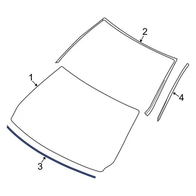 For BMW 328i 2007-2013 BMW 51137133292 Front Windshield Frame Foto 1 de 3