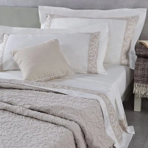 Mirabello Completo Letto Matrimoniale San Marco 100% Cotone Jaquard - Foto 1 di 4