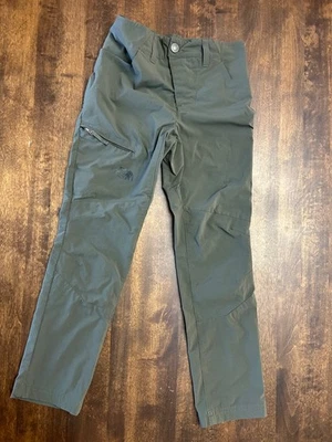 The North Face Outdoor Hiking Cargo Pants Green Boys Small Size 7/8 Adjustable  - Image 1 of 4