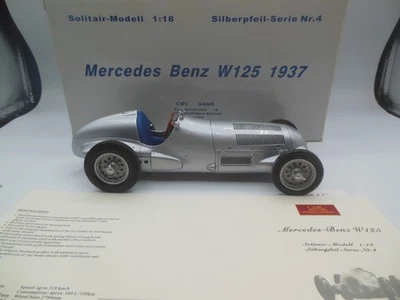 CMC M-031 1937 Mercedes Benz W125 Silver Arrow 1:18 Scale - Image 1 of 4