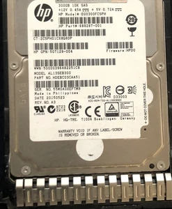 x1 Each - HP MODEL EG0300FCSPH = HP P/N 689287-001 = 300 GB10K SAS - Afbeelding 1 van 4