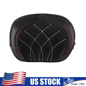 Nuevo respaldo con almohadilla de barra Sissy con puntada blanca para Harley Sportster Dyna Softail - Imagen 1 de 7