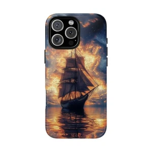 Midnight Sail Ship Twilight Phone Case for iPhone, Samsung Galaxy, Pixel - Picture 1 of 237