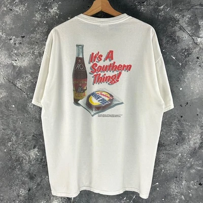 Vintage Y2K Moon Pie arc Cola southern snack white shirt - Image 1 of 4