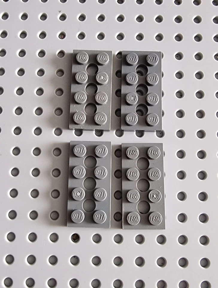 LEGO Technik Technic Platte Plate Lochplatte 2x4 neu dunkelgrau 4 Stk 3709b A083 - Bild 1 von 1