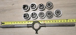 Vtg GreenField GTD little Giant Die Set, 10PC W/26" Handle 1" To 1/4" DIE... - Picture 1 of 12
