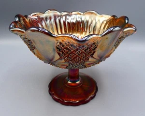 Plato Bon Bon de vidrio de carnaval caléndula vintage - vástago con volantes, 17 cm - Imagen 1 de 5