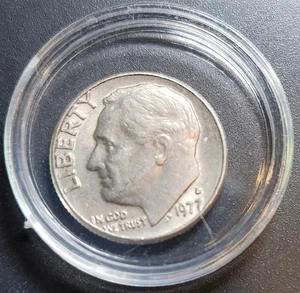 Rare & Vintage 1977 D Filled Mint Mark Error Coin – Die Chip Variety – U.S. Mint - Picture 1 of 3