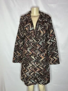 ANIA. A BRAND MULTI COLOR WOVEN COAT WITH SHAWL COLOR SIZE MED - Picture 1 of 3