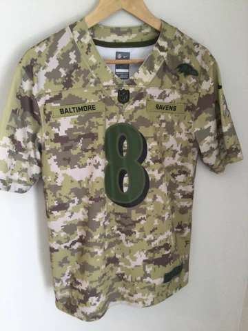 Baltimore Ravens Nike Lamar Jackson Salute to Service Shirt Youth Large 14-16 Cover