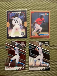 4 ISAIAH GREENE: 2 LOW #d, Auto, SEE LIST & Photos, Guardians, Mets Prospect - Picture 1 of 2