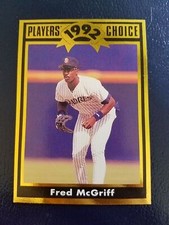 Fred McGriff San Diego Padres 1992 Cartwrights #29 Gold Border Player's Choice
