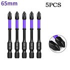 High Hardness Ph2 Magnetic Cross Screwdriver Bits With Nonslip Design Set Of 5