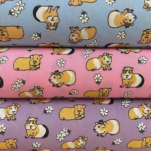 Polycotton Print - Children's Design - Guinea Pigs - 44''/112cm wide - Picture 1 of 7