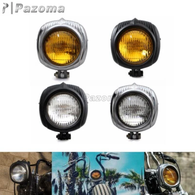 Lámpara de cabeza de faro H4 de haz sellado vintage para bobber softail chopper Foto 1 de 4