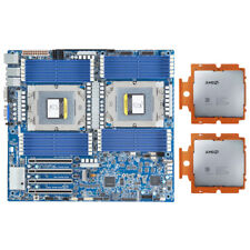 Gigabyte MZ73-LM0 Motherboard With 2pcs AMD EPYC GENOA ZEN4 9654 2.4GHz QS CPU