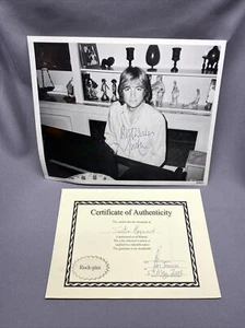 Justin Hayward Autographed COA Home Photo The Moody Blues Black White 8 x 10 - Picture 1 of 7