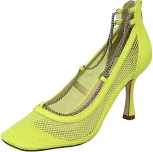Jessica Simpson Orlanda Pumps Women's 7M Neon Fluorescent Yellow Heels Bright - Picture 1 of 3