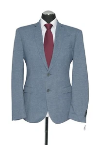 180 0136 Finshley & Harding Sakko Jacke Gr. 54 blau Einreiher Freizeit Mod. Bill - Bild 1 von 5