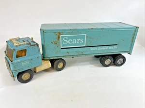 #3411 Vintage ERTL TOY Semi Truck w/Trailer Sears Roebuck pressed steel 1960’s - Picture 1 of 7