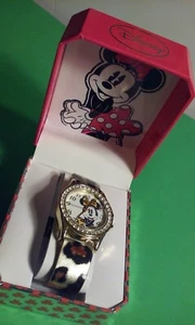 DISNEY Minnie Mouse Rhinestones NOS in Box Unused New Battery WORKS by MZ Berger - Picture 1 of 12