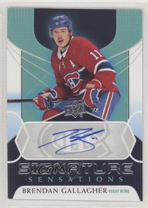 2020-21 Upper Deck Signature Sensations Series 1 Brendan Gallagher #SS-BG Auto