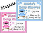 15 PINK OWL OR BLUE OWL BABY SHOWER FAVORS PERSONALIZED MAGNETS
