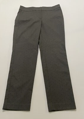 Pantalones Loft Marisa Vestido Carrera Oficina Negocios Gris con Pequeños Lunares Talla 6 Foto 1 de 4