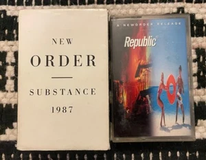 NEW ORDER Substance 1987 & Republic CASSETTE TAPES Original FACT 200c - Picture 1 of 7