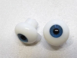 Yeux poupée ancienne bleu 18 mm Verre massif - Imagen 1 de 2