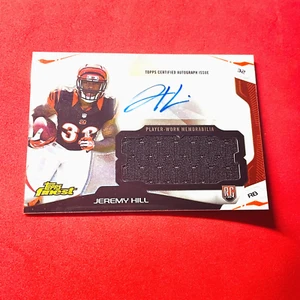 Jeremy Hill.. ROOKIE AUTO / MEMORABILIA .. Bengals .. 2014 Topps Finest AJR-JH - Foto 1 di 2