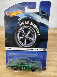 HOT WHEELS REAL RIDERS ASTON MARTIN 1963 DB5 GREEN 15/18 -T2 - Picture 1 of 5