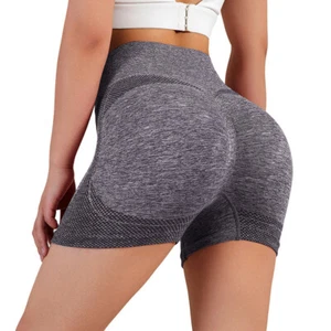 Women Yoga Shorts High Waist Workout Shorts Fitness Yoga Lift Butt Fitness Women - Picture 1 of 30