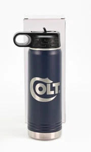 Colt Firearms Serpentine Logo 20oz Navy Blue Water Bottle. Python. Brand New - Picture 1 of 2