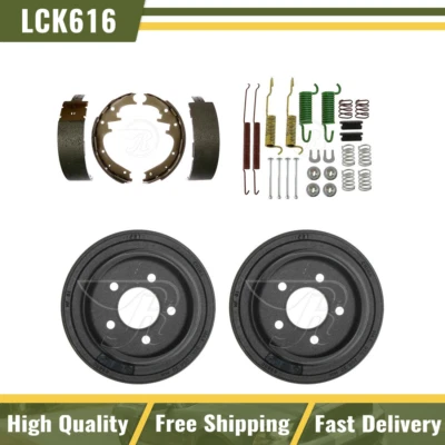 10" Rear Brake Drums & Brake Shoes Hardware Spring Fits 2001-2010 Mazda B2300 - Image 1 of 4