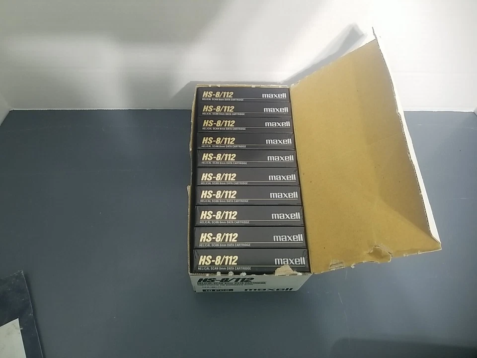 NEW Maxell HS-8/112 8mm Data Cartridges - Box of 10 All Sealed - Image 1 of 1