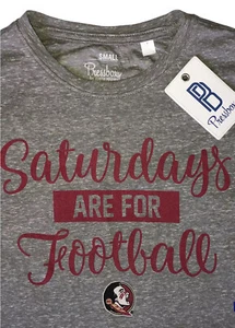Pressbox Seminoles Cropped Shirt Womans Small “Saturdays are for Football” $34 - Picture 1 of 4
