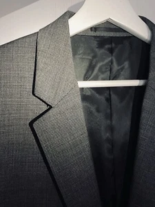 Theory Mens Wellar New Tailor Trim Fit Wool Blend Coat Blazer in Charcoal - Picture 1 of 9