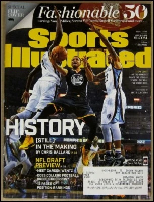 4/18/2016 4/25/16 Sports Illustrated Steph Curry Warriors Russell Westbrook - Image 1 of 2