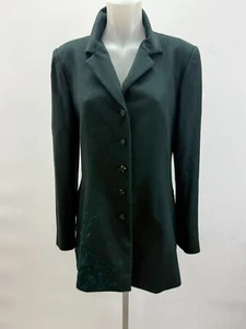 Chaqueta Peggy Jennings 100% Cachemira Cazadora Verde Detalle Bordado Talla XL - Imagen 1 de 6