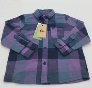 Quiksilver Motherfly Boy Long Sleeve Fannel Shirt, Multi, Size 4 - Picture 1 of 3