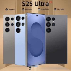 Unlocked 7.3 inch 16GB+1TB Android S25 Ultra 5G Smartphone Dual SIM Mobile Phone - Imagen 1 de 30