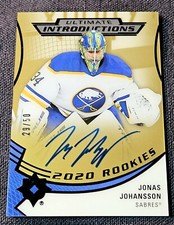 2020 Ultimate Collection Gold /50 Auto Jonas Johansson Introductions Rookie RC