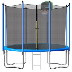 SEGMART 10ft Trampoline for Kids with Basketball Hoop and Enclosure Net/Ladder,B - Picture 1 of 1