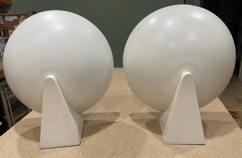 Vintage Pair of Art Deco Machine Age Streamlined White Sconces by Kurt Versen Cover